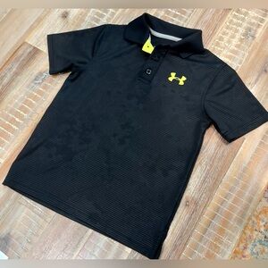 Under Armour Golf Heat Gear Youth Polo, Black YSM
